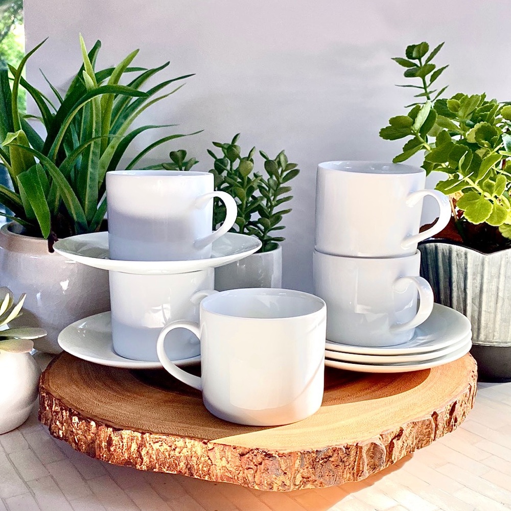 Crate&Barrel Aspen Cups And Saucers